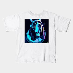 Cyber Punk Basset Kids T-Shirt